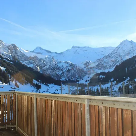 Sonnige, grosszügige Einzimmerwohnung im Zentrum Adelboden Exterior foto